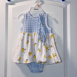 Little me 12m dress with headband (NWT)